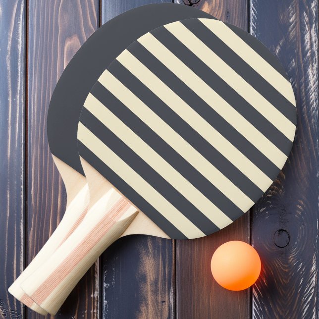 Mediterranean Grey Polo Stripes and Solid Ping Pong Paddle (Creator Uploaded)
