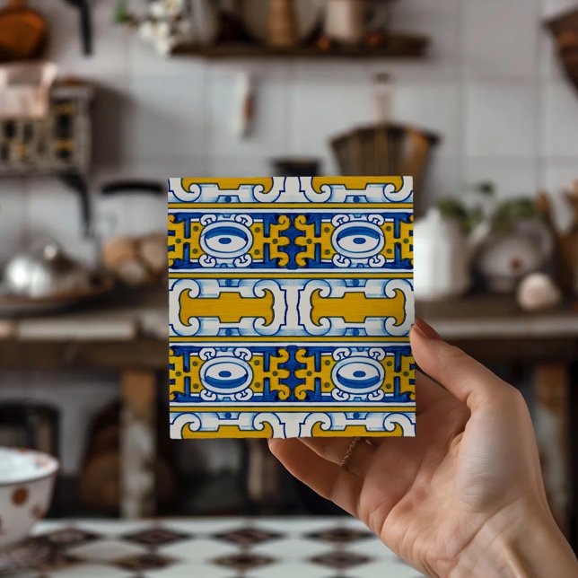 Mediterranean Inspired Gift Traditional Azulejo Tile (Bring the timeless beauty of Portugal's iconic azulejo tiles into your home!)