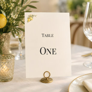 Mediterranean Italian Coastal Luxury Table Number