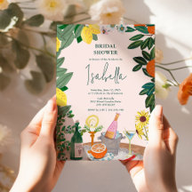 Mediterranean Italian Lemon Pink Bridal Shower