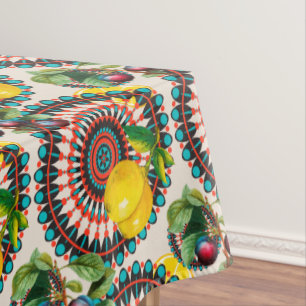 Mediterranean,Italian style,citrus,lemons,majolica Tablecloth