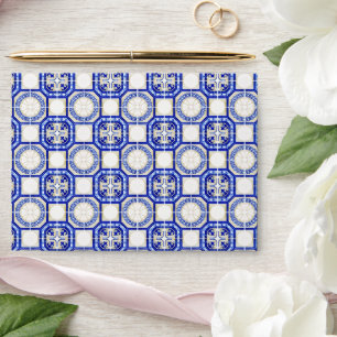 Mediterranean Italy Blue Tiles Bridal Shower Envelope