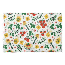 Mediterranean Kitchen Towels | Tomato & Pasta 