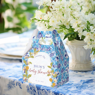 Mediterranean Lemon Amalfi Coast Baby Shower Favor Box