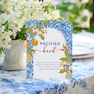 Mediterranean Lemon Amalfi Coast Baby Shower Poster