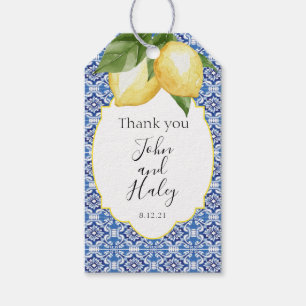 Mediterranean Lemon and floral favour tag