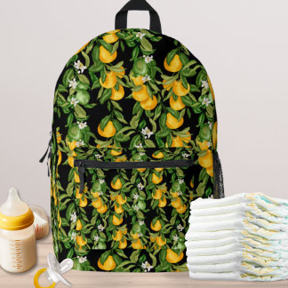 Mediterranean Lemon Baby Essentials Printed Backpack