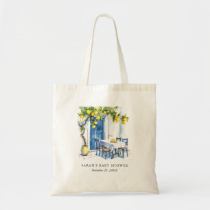 Mediterranean Lemon Baby Shower Tote Bag