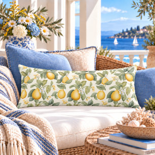 Mediterranean Lemon Blossoms Citrus Body Pillow