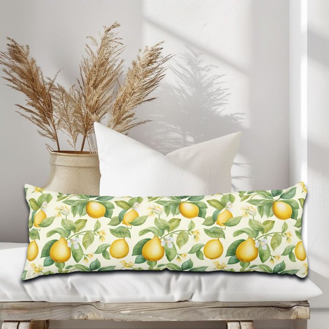 Mediterranean Lemon Blossoms Citrus Body Pillow (Creator Uploaded)