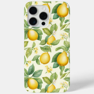 Mediterranean Lemon Blossoms Citrus iPhone 15 Pro Max Case