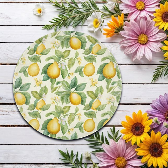 Mediterranean Lemon Blossoms Citrus Cutting Board (Creator Uploaded)