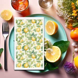 Mediterranean Lemon Blossoms Citrus Napkin