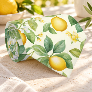 Mediterranean Lemon Blossoms Citrus Tie
