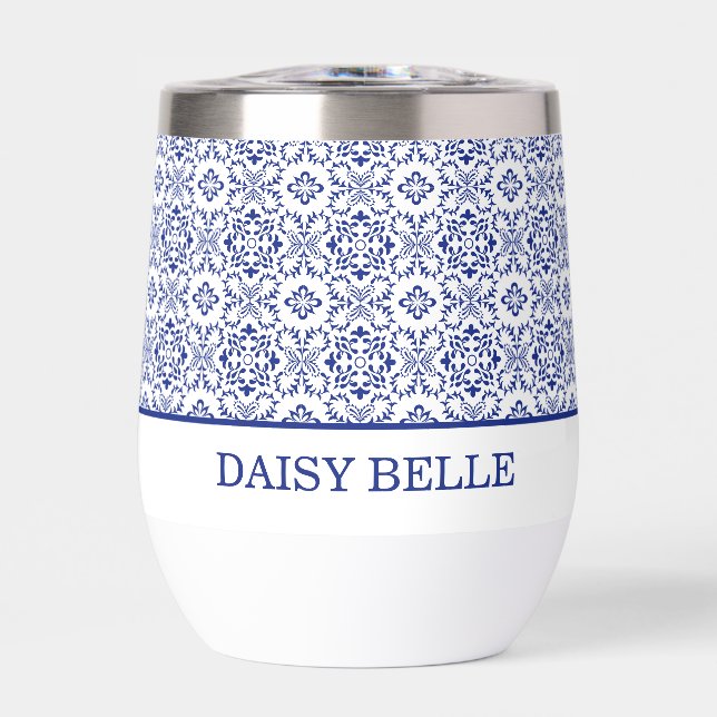 Mediterranean Lemon Blue Mosaic Tile Wedding (Front)