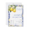 Mediterranean Lemon Blue Tiles Italian Birthday 
