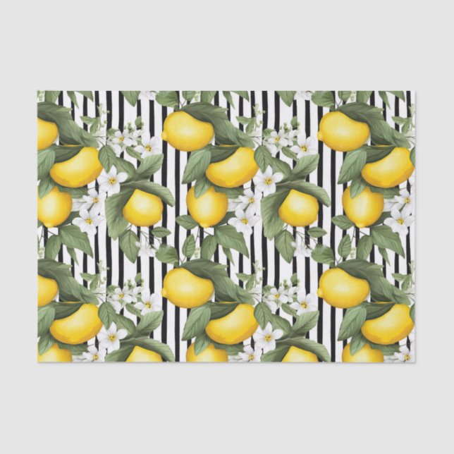  Mediterranean Lemon Botanical Tissue Paper (Front)
