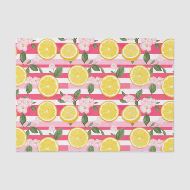  Mediterranean Lemon Botanical Tissue Paper (Front)