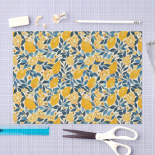  Mediterranean Lemon Botanical Tissue Paper