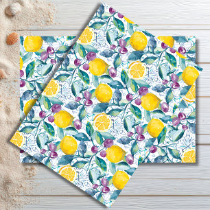  Mediterranean Lemon Botanical Tissue Paper