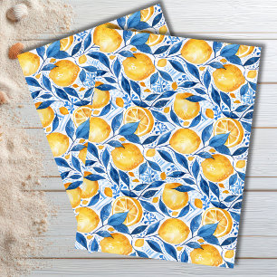  Mediterranean Lemon Botanical Tissue Paper