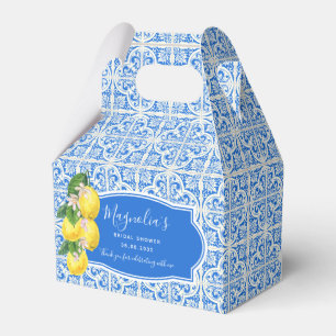 Mediterranean Lemon Bridal Shower Favor Box