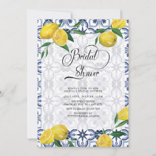 Mediterranean Lemon Bridal Shower Invitation