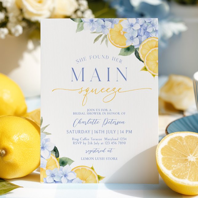 Mediterranean Lemon Bridal Shower Invitation (Creator Uploaded)