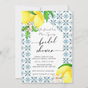 Mediterranean Lemon Bridal Shower Invitation