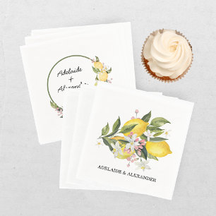 Mediterranean Lemon Citrus Wedding Collection Napkin