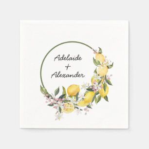 Mediterranean Lemon Citrus Wedding Collection Napkin