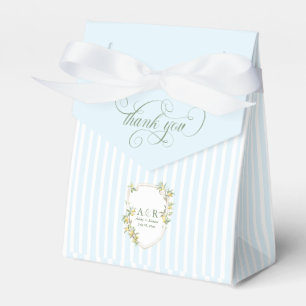 Mediterranean Lemon Crest Wedding Favor Box