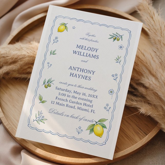 Mediterranean Lemon Floral Announcement Design (Creator Uploaded)