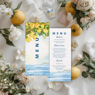 Mediterranean Lemon Grove Coastal Wedding Dinner  Menu