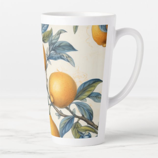 Mediterranean Lemon Grove Latte Mug (Right)