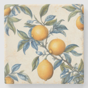 Mediterranean Lemon Grove Stone Coaster