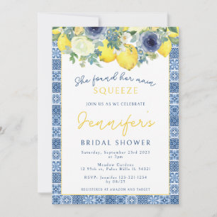 Mediterranean Lemon main squeeze Bridal Shower Invitation