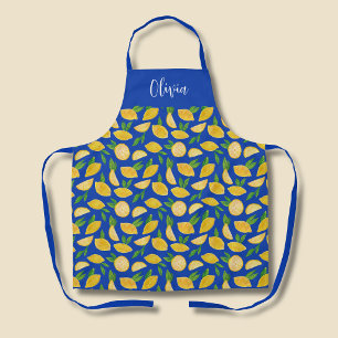 Mediterranean Lemon pattern Apron