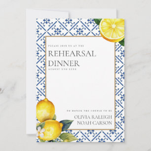 Mediterranean Lemon Rehearsal Dinner Invitation