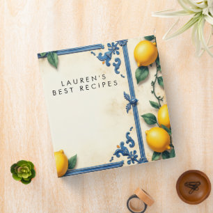 Mediterranean Lemon Tile Coastal Bright Binder