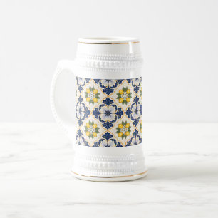 Mediterranean Lemon Tile Italian Talavera Beer Stein