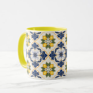 Mediterranean Lemon Tile Italian Talavera Mug