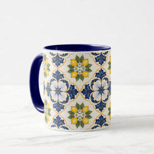 Mediterranean Lemon Tile Italian Talavera Mug
