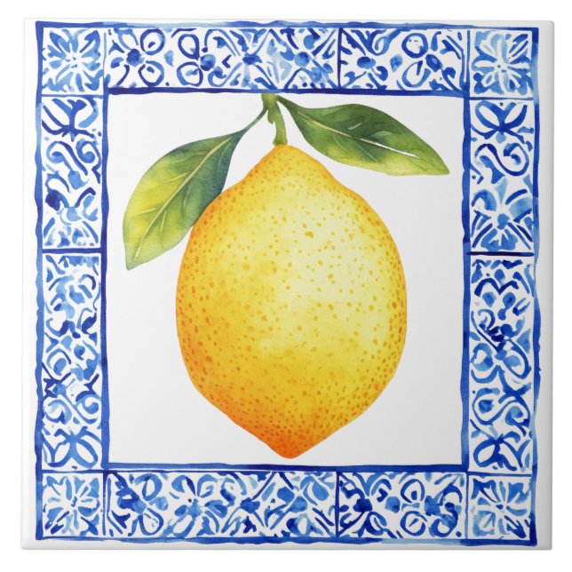 Mediterranean Lemon Tuscan Rustic Tile (Front)