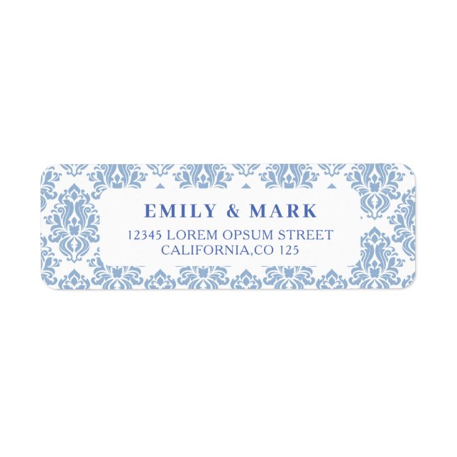 Mediterranean Lemon Wedding Return address (Front)