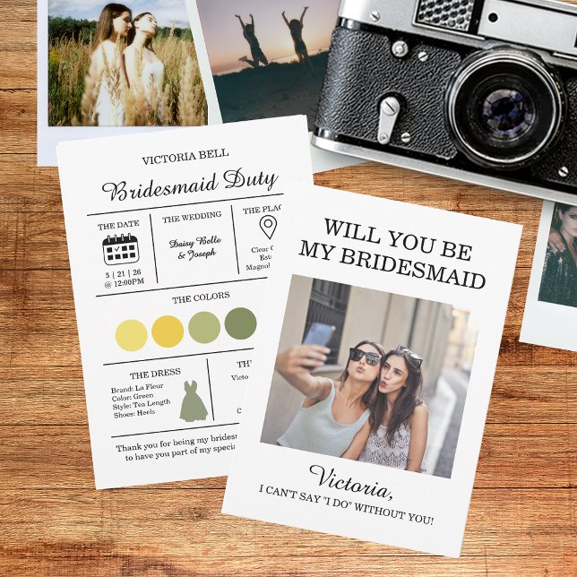 Mediterranean Lemons Blue Mosaic Tile Bridesmaid Invitation (Creator Uploaded)