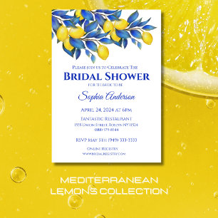 Mediterranean-Lemons- Bridal Shower- Invitation