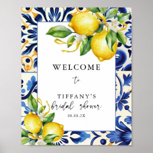 Mediterranean Lemons Bridal Shower Welcome Sign