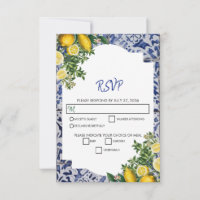 Mediterranean Lemons Portuguese Tiles Wedding  