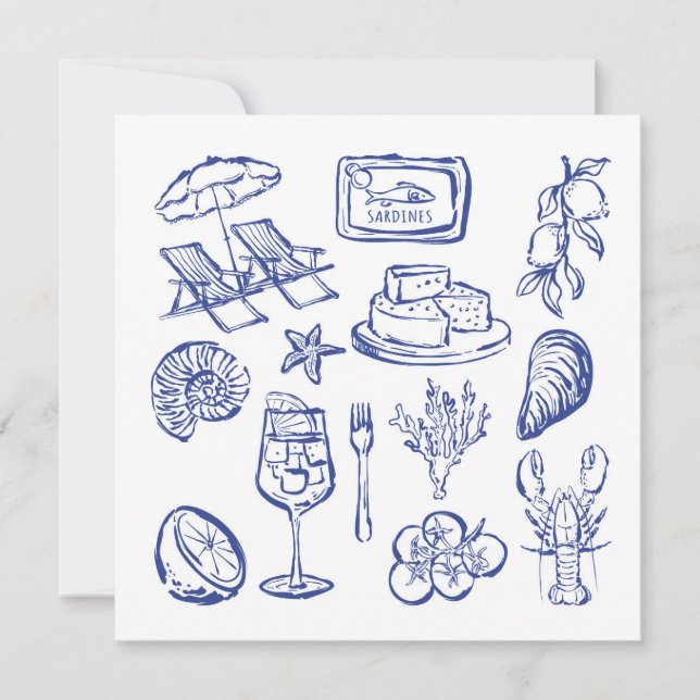  Mediterranean Life Outline Card (Front)